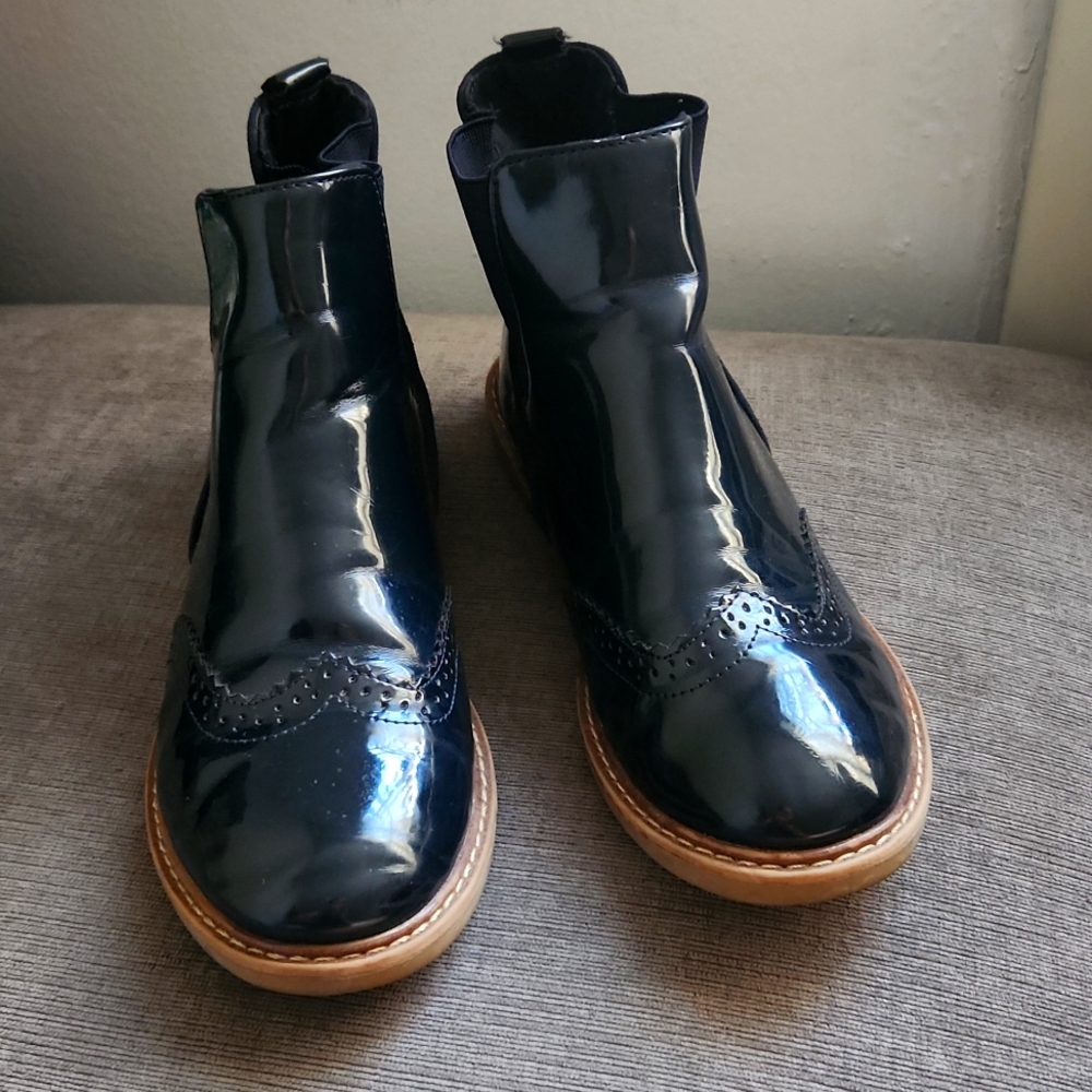 Zara Kids Ankle Boots blue color